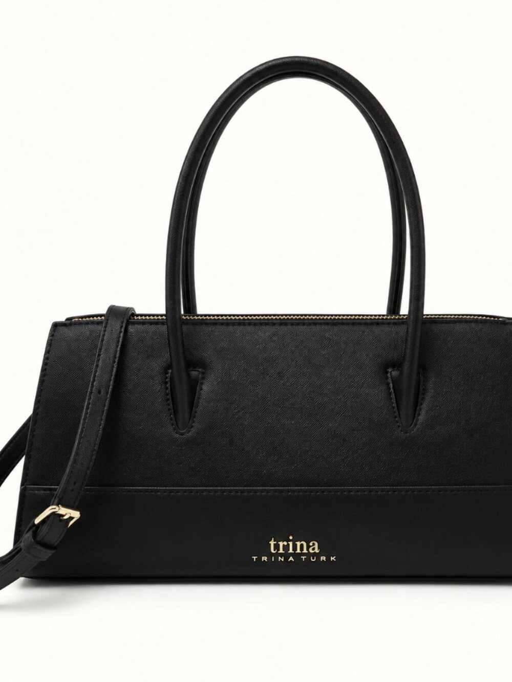 NWT Trina Turk TTT-2002 Black Colorblock Satchel Shoulder Bag